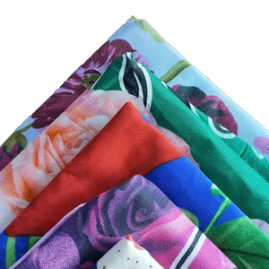 Rose Red Pigment Print Polyester Sublimation Fabrics Textiles For Mattress And Home Textiles