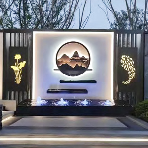 en forme de rectangle LED Décoration murale Support lumineux en papier acrylique et aluminium pour l'ornementation du jardin - Product Image 1