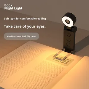 Lampe de lecture <span class=keywords><strong>à</strong></span> clipser sur anneau LED rechargeable par USB, 3 modes de couleur, intensité réglable, protection des yeux, pour <span class=keywords><strong>liseuse</strong></span> électronique, lit, voyage, étude, cadeau - Product Image 4