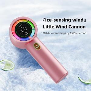 Nuevo Ventilador de Mano de 100 Velocidades, Mini Ventilador USB Recargable, Plegable, Portátil, Turbo, Material de PVC - Product Image 5