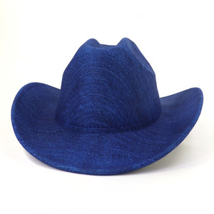Chapeau de <span class=keywords><strong>cowboy</strong></span> en feutre texturé irisé bleu nuit, unisexe, toutes saisons, style western, personnalisé - Product Image 4