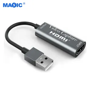 1080P 60Hz USB2.0至HDMI视频采集卡1通道HDMI音频和视频片段现场录音盒USB视频采集卡