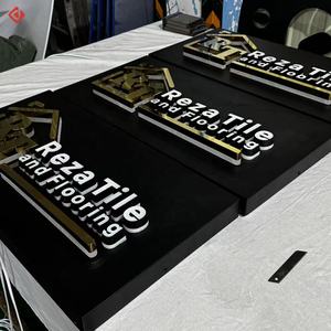 Insegna Luminosa LED 3D Personalizzabile per Negozi, Logo in Metallo Retroilluminato per Attività Commerciali - Product Image 2