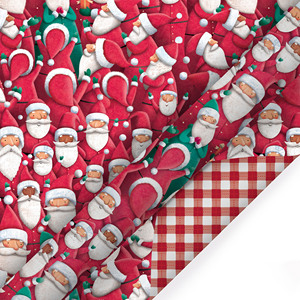 Santa Pattern Christmas Wrapping <b>Paper</b> <b>Roll</b> Custom Holiday Packing <b>Paper</b> 80gsm Coated <b>Paper</b> Gift Decoration Packaging <b>Paper</b> - Product Image 1