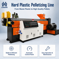 Ligne de granulation automatique de plastique dur PP HDPE, granulateur de blocs rigides, machine de recyclage à haut rendement