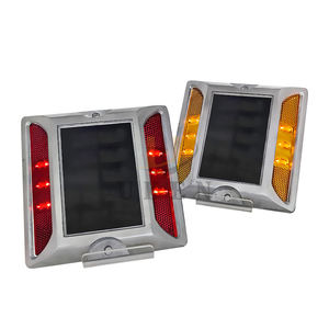 Большие (150 мм) водонепроницаемые (IP68) светоотражающие дорожные маркеры на солнечных батареях из алюминия с LED-подсветкой для предупреждения об опасности - Product Image 6