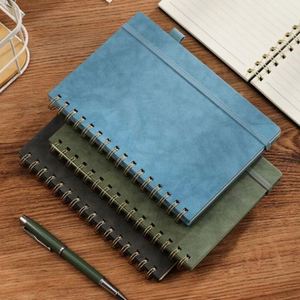 Wholesale PU Leather Mini A5 Legal Pad Business Spiral Notepad with 100 Sheets Customized <b>Journal</b> Stationery - Product Image 1