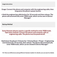 Kabel Flash Teknologi Qualcomm Satu Klik untuk Akses Paksa Port 9008, Flashing Tingkat Dalam, Kompatibel dengan Redmi Hammer Pro 3