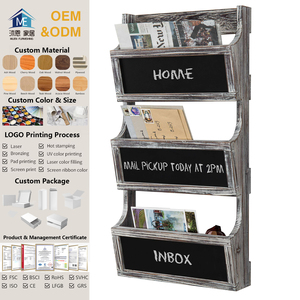 Bán hàng nóng mộc mạc treo tường rắn gỗ Tạp Chí <span class=keywords><strong>mail</strong></span> <span class=keywords><strong>Organizer</strong></span> Rack torched thiết kế lưu trữ chủ - Product Image 1