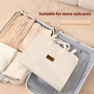 Portable Travel Garment Bag Hanging Handles Lining Case Storage Factory Direct Clothing Organizer Finishing Touches Fabric 100% - Product Image 2