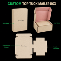 Caja de Envío con Cierre Superior, Cartón Corrugado, Laminación Brillante, Reciclada, Logotipo Personalizado, Forro Rosa, Embalaje para Comercio Electrónico