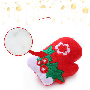 Wholesale Christmas Red House Glove Cute Soft <b>Plush</b> Indoor Catnip Pet Cat Dog Chew Toys Funny Cartoon Cat Toys Pet Gift - Product Image 6