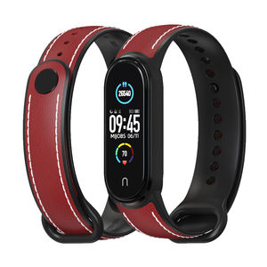 Bracelet de montre intelligente Mijobs en silicone TPU, cuir et alliage d'aluminium pour <span class=keywords><strong>Amazfit</strong></span> <span class=keywords><strong>Band</strong></span> <span class=keywords><strong>5</strong></span>/Xiaomi <span class=keywords><strong>MI</strong></span> <span class=keywords><strong>Band</strong></span> <span class=keywords><strong>5</strong></span> 6 7 - Product Image 2