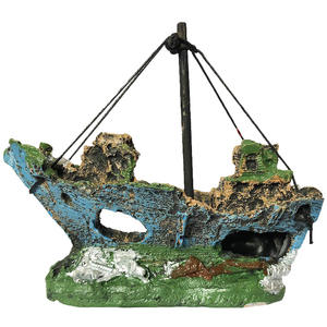 Aquário paisagem resina rockery peixes tanque decoração simulação réptil caixa rockery simulação navio - Product Image 5