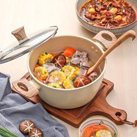 Ensemble de 3 casseroles en pierre Maifan antiadhésives, grande capacité, compatibles induction, ustensiles de cuisine, vente en gros