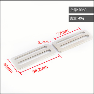 หัวเข็มขัดโลหะผสมสังกะสีแบบเลื่อนได้ รูปตัว D สำหรับกระเป๋า สายรัด เป้สะพายหลัง เข็มขัด ปรับได้สองตำแหน่ง อุปกรณ์เสริมฮาร์ดแวร์ - Product Image 4