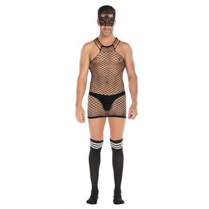 Private Label Bloemenmesh Zwarte Visnetkousen Heren Visnetkousen - Product Image 6