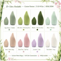 Ensemble d'éponges de maquillage en bambou, éponge cosmétique, éponge de mélange, applicateur de fond de teint, éponge douce pour le visage pour femmes