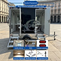 Promotion : Remorque WC Mobile 2 Postes à Essieu Unique avec Urinoir et Lavabo pour Grands Événements Extérieurs et Chantiers