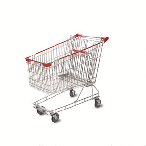 YD-G Allemagne Style De Fil De Supermarché Chariot Intelligent À Vendre avec Double Paniers de L'usine de Suzhou - Product Image 2