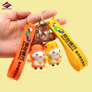Longzhiyu Logo personalizzato 3D <span class=keywords><strong>portachiavi</strong></span> in PVC <span class=keywords><strong>portachiavi</strong></span> in Silicone morbido produttore Anime Cartoon Doll <span class=keywords><strong>portachiavi</strong></span> regali per bambini - Product Image 1