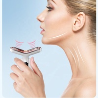 Masseur facial et cervical pour usage domestique, rechargeable, raffermissant la peau, anti-âge, anti-rides, vibration, chauffage, lifting du cou, beauté