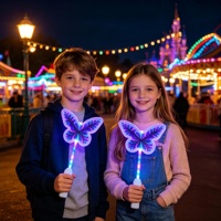 Bâton lumineux LED Papillon de 15 pouces, 42 LED SMD, Effet Tunnel Temporel Miroir Infini, 3 Modes de Flash, Cadeaux et Articles de Fête pour Enfants