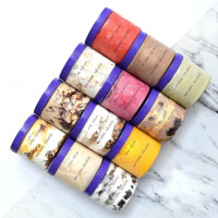 Pot en plastique PET populaire pour pâtisserie, 300 ml, rond, pour le stockage de sucre, avec couvercle à vis, pour la cuisine