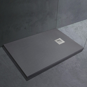 Receveur de <span class=keywords><strong>douche</strong></span> élégant en surface solide <span class=keywords><strong>sans</strong></span> joint pour suite parentale de luxe, villa, hôtel, rénovation de salle de bain, base de sol en pierre de résine - Product Image 3