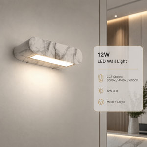 ไฟติดผนัง LED โมเดิร์น ดีไซน์ลายหินอะคริลิค 12W ปรับค่าสีได้ สำหรับตกแต่งภายในบ้าน โรงแรม ห้องนั่งเล่น - Product Image 4