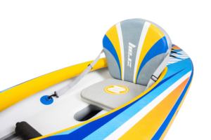 Kayak <span class=keywords><strong>gonflable</strong></span> en PVC de haute qualité, monoplace, avec plancher pneumatique haute pression, canoë avec rames et pompe pour la pêche et les excursions - Product Image 4