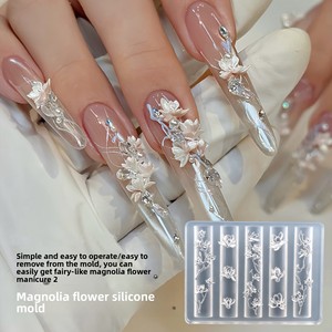 Moule en silicone 3D pour nail art, décoration fleur, nœud, étoile, vente en gros - Product Image 3