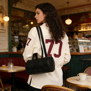 Borsa da Viaggio Elegante a Forma di Barile con Logo Personalizzato, Leggera e Strutturata, in <span class=keywords><strong>Pelle</strong></span> Vegana di Lusso, con Ruote - Product Image 5