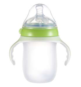 ขวดนมซิลิโคนป้องกันอาการจุกเสียดขนาด250มล. สำหรับป้อนนม0-12เดือนออกแบบโลโก้ได้ตามต้องการ - Product Image 1