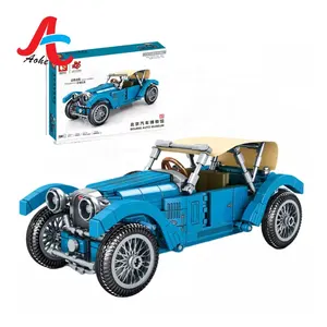 Sembo-bloques de construcción de coche clásico Retro para niños, juguete de piezas de bloques de coche montado, 705600