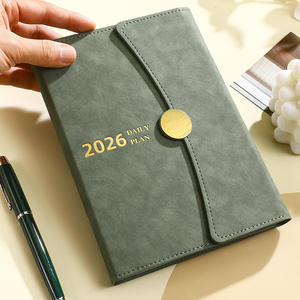 Agenda Diaria 2026 en Español e Inglés, <span class=keywords><strong>365</strong></span> Días, Personalizable, Agenda Corporativa, Planificador, Cuaderno, Juego de Regalo con Cubierta de Cuero PU Creativa - Product Image 2