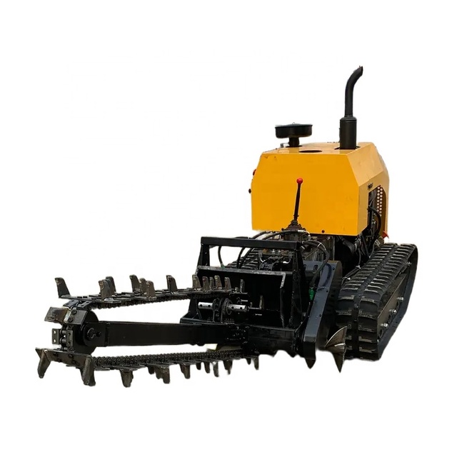Wisdomox Remote Control Gearbox Chain Ditching Machine Multifunctional Agricultural Trencher for Farmland Drainage Greening