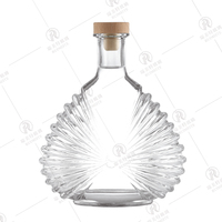 Fournisseur d'usine Offre Spéciale forme unique 500ml 750 ml bouteilles de vodka whisky créatives bouteilles de vin en verre