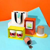 Boîte de rangement en papier, sac de rangement pour thé, motif floral, bon prix, ensemble d'organisateur avec fenêtre transparente, sacs à poignée