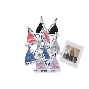 <span class=keywords><strong>Sujetador</strong></span> de camisola de estilo americano europeo transfronterizo para <span class=keywords><strong>Amazon</strong></span> para mujer, Top de tubo de copa triangular con retazos de letras roscadas - Product Image 5