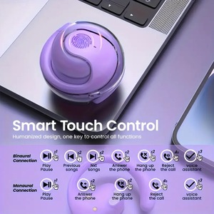 Écouteurs sans fil Jumon Open-Ear 5.3, mode gaming, LED, sport en extérieur, anti-poussière, étanches, réduction de bruit, éclairage JL RGB, 20+ - Product Image 6