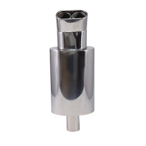 2.5 Inch Inlet Car Exhaust <strong>Muffler</strong> Pipe TailPipe Car Modified Double Outlet Turbo <strong>Sound</strong> Boost <strong>Mufflers</strong> <strong>Tips</strong> - Product Image 6