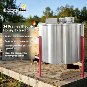 Extractor de Miel Eléctrico OEM de 24 Cuadros con Pantalla Táctil Programable, Grado Automático con Engranajes y Motor 220V/110V - Product Image 1