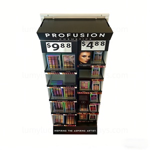 Support d'affichage de maquillage en métal robuste personnalisé pour les palettes de fards à paupières, magasin de cosmétiques, présentoir de produits au sol pour la vente au détail - Product Image 3