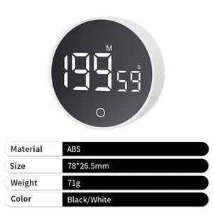 Minuteur de cuisine magnétique personnalisé commercial, facile à utiliser, deux modes de compte à rebours disponibles - Product Image 3