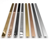 OEM ODM Bande de finition industrielle en aluminium poli pour carrelage céramique, profil de transition de sol, étanche, auto-adhésif Fushifu pour