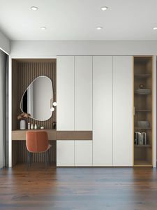 Armoire en bois moderne haut de gamme avec coiffeuse, mobilier de chambre luxueux pour appartement - Product Image 2