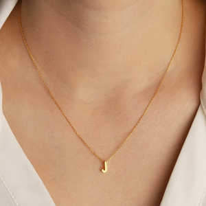 Collana Personalizzata in Argento 925 con Lettera Araba, Ciondolo <span class=keywords><strong>M</strong></span> in Oro 14k, Gioiello con Iniziali - Product Image 5