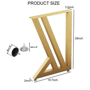 Ножки для стола прочная мебель офисный столовый стол Железный стальной кофейный обеденный металлический роскошный современный золотой Настольный каркас для стола - Product Image 5