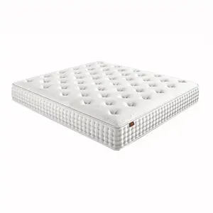 Mattress Pocket Spring 25cm Foam Zone Latex Queen Size 7 Choice Embroidery OEM Customized Box Logo Fabric Packing Bed Mattress